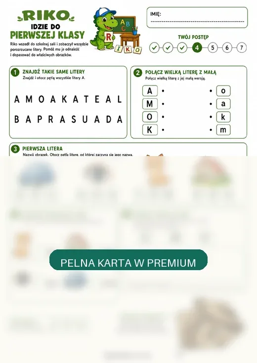 Ograniczony podgląd karty Premium Litery dla Riko