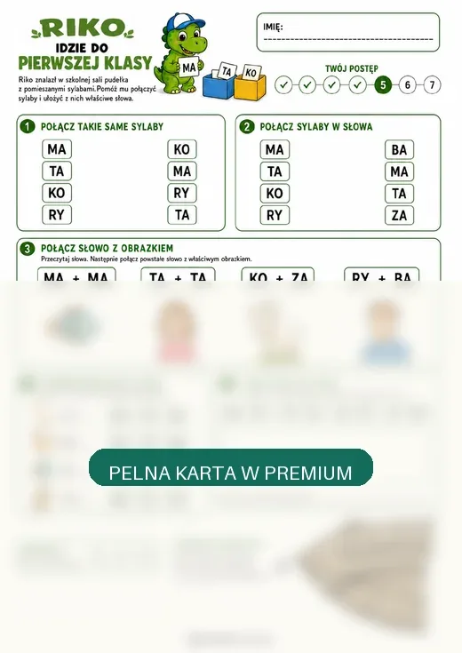 Ograniczony podgląd karty Premium Sylabowy szlak